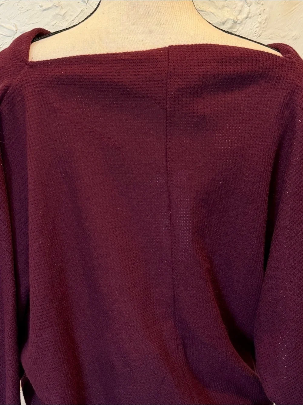 Urban Outfitters Waffle Knit Pullover Drawstring Top Raspberry Sz XS NWT